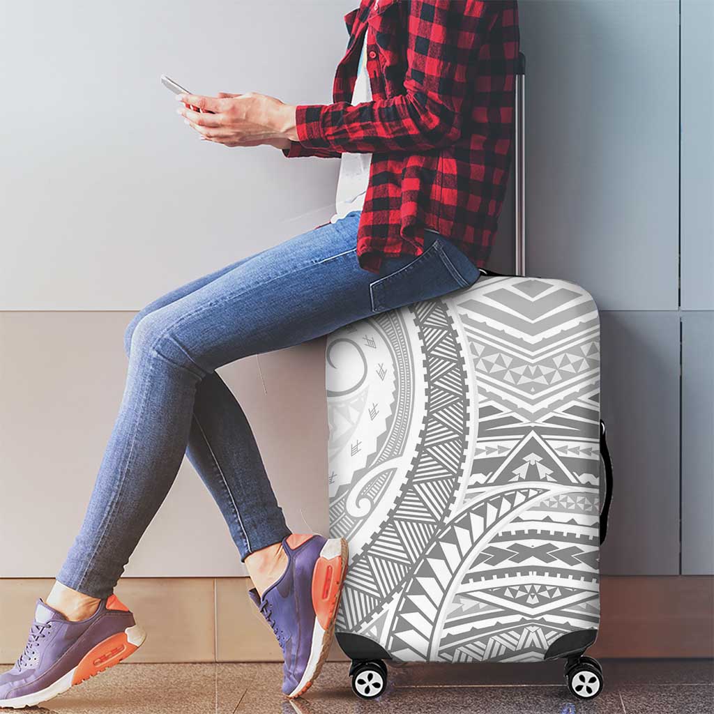American Samoa White Sunday Luggage Cover Polynesian Lotu Tamaiti LT9 - Polynesian Pride