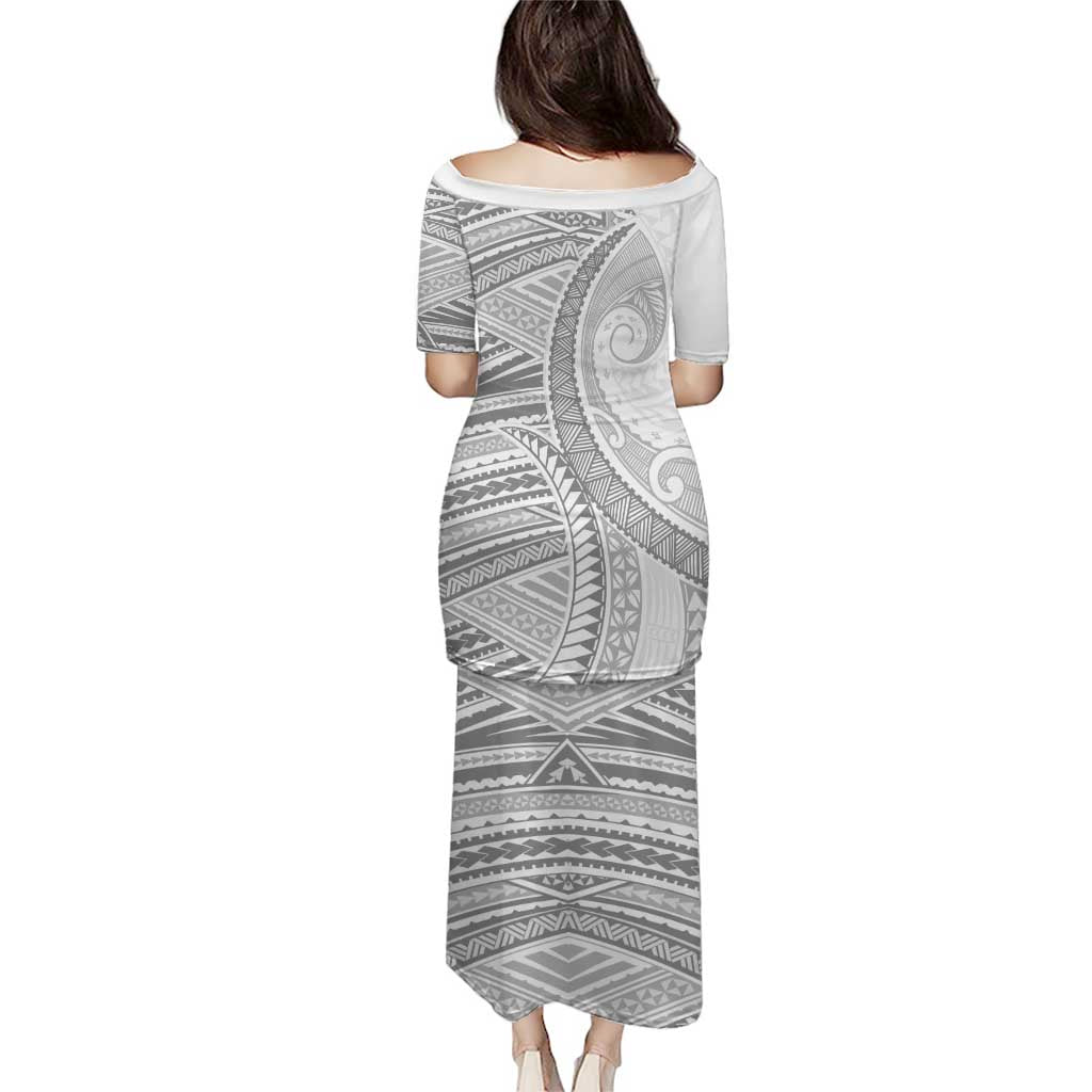 American Samoa White Sunday Puletasi Polynesian Lotu Tamaiti - Polynesian Pride