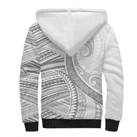 American Samoa White Sunday Sherpa Hoodie Polynesian Lotu Tamaiti LT9 - Polynesian Pride