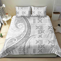 Niue White Sunday Bedding Set Niuean Lotu Tamaiti Hiapo Pattern - Polynesian Pride