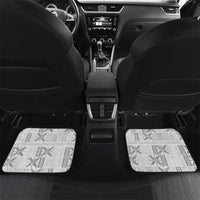 Niue White Sunday Car Mats Niuean Lotu Tamaiti Hiapo Pattern - Polynesian Pride