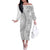 Niue White Sunday Off The Shoulder Long Sleeve Dress Niuean Lotu Tamaiti Hiapo Pattern - Polynesian Pride