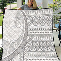 Polynesian White Sunday Quilt Lotu Tamaiti Melanesian Pattern - Polynesian Pride