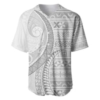 Tokelau White Sunday Baseball Jersey Lotu Tamaiti Ngatu Tokelau Feletoa Manulua - Polynesian Pride