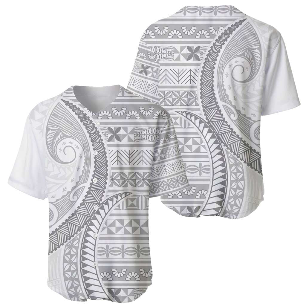 Tokelau White Sunday Baseball Jersey Lotu Tamaiti Ngatu Tokelau Feletoa Manulua - Polynesian Pride