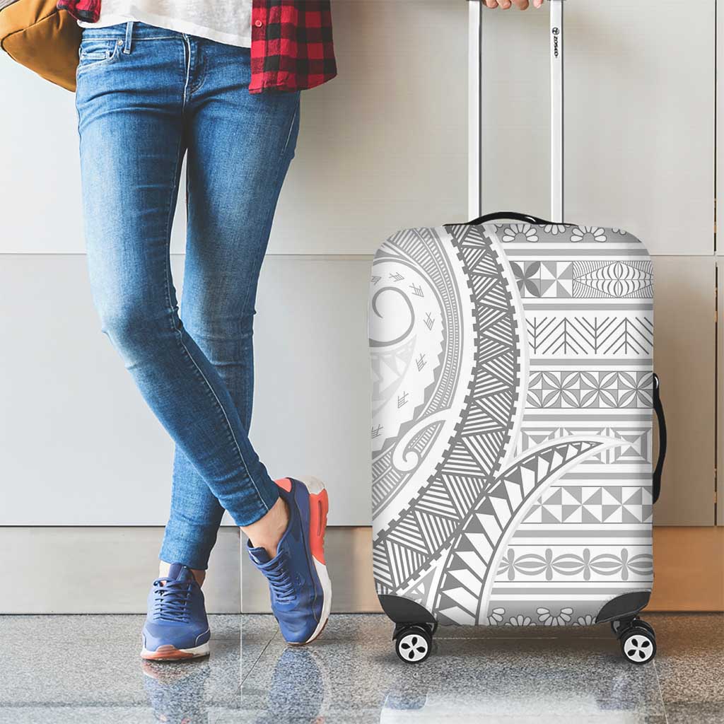 Tokelau White Sunday Luggage Cover Lotu Tamaiti Ngatu Tokelau Feletoa Manulua - Polynesian Pride
