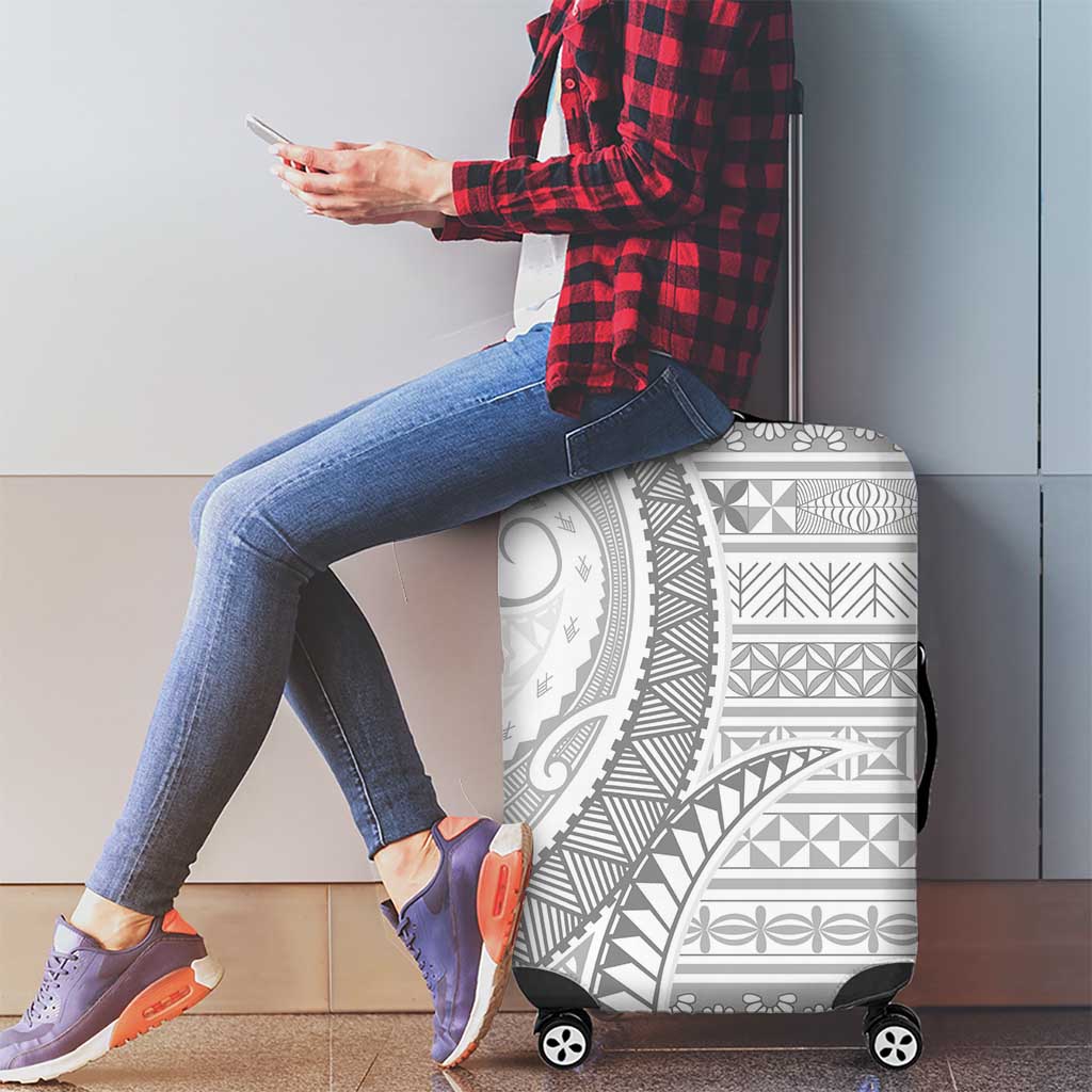 Tokelau White Sunday Luggage Cover Lotu Tamaiti Ngatu Tokelau Feletoa Manulua - Polynesian Pride