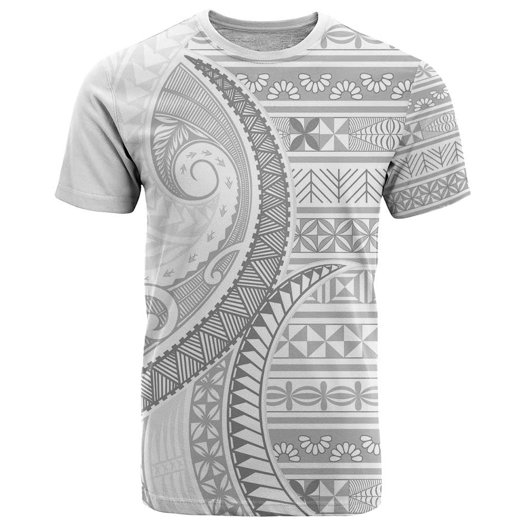 Tokelau White Sunday T Shirt Lotu Tamaiti Ngatu Tokelau Feletoa Manulua - Polynesian Pride