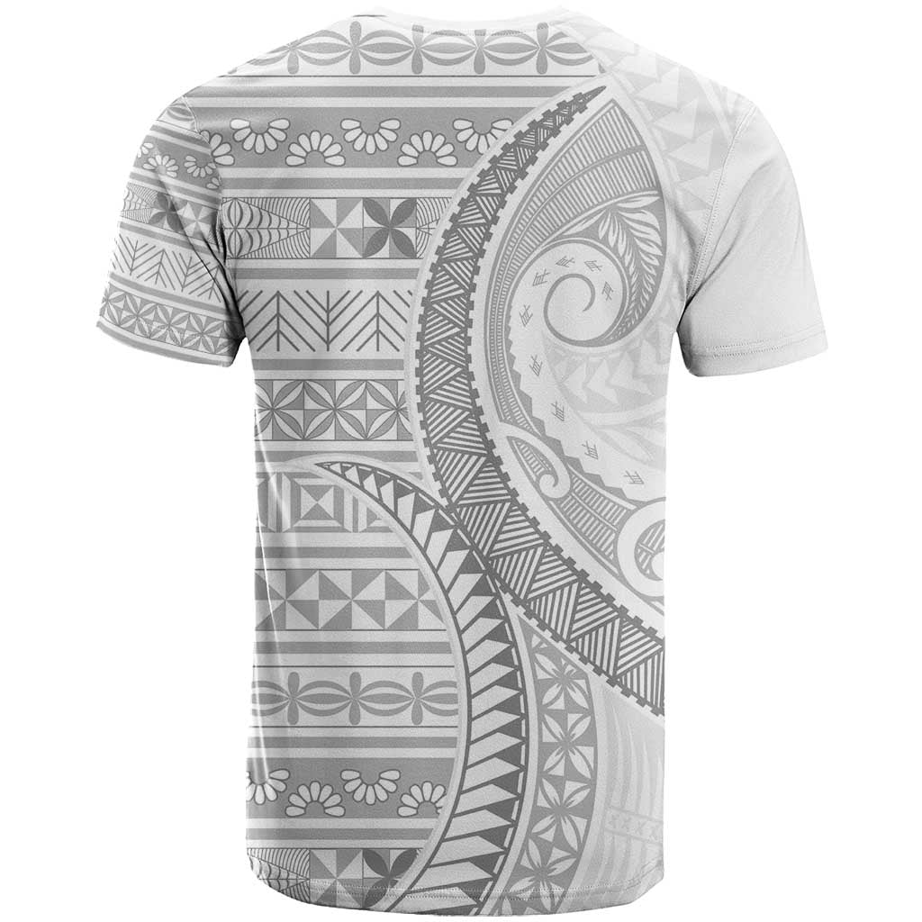 Tokelau White Sunday T Shirt Lotu Tamaiti Ngatu Tokelau Feletoa Manulua - Polynesian Pride