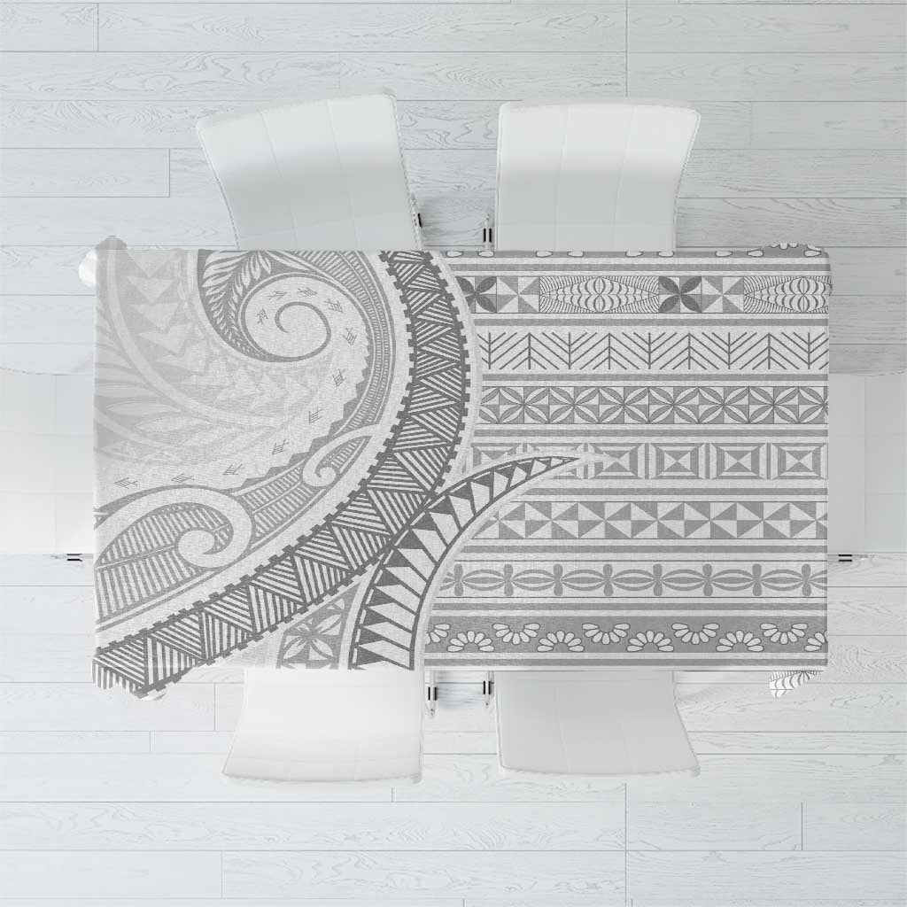 Tokelau White Sunday Tablecloth Lotu Tamaiti Ngatu Tokelau Feletoa Manulua - Polynesian Pride