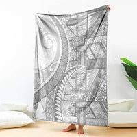 Tonga White Sunday Blanket Lotu Tamaiti Ngatu Tribal - Polynesian Pride