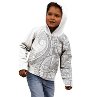 Tonga White Sunday Kid Hoodie Lotu Tamaiti Ngatu Tribal - Polynesian Pride