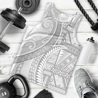 Tonga White Sunday Men Tank Top Lotu Tamaiti Ngatu Tribal - Polynesian Pride