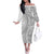 Tonga White Sunday Off The Shoulder Long Sleeve Dress Lotu Tamaiti Ngatu Tribal - Polynesian Pride