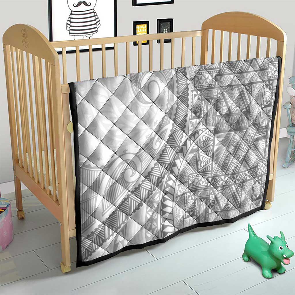 Tonga White Sunday Quilt Lotu Tamaiti Ngatu Tribal - Polynesian Pride