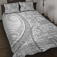 Tonga White Sunday Quilt Bed Set Lotu Tamaiti Ngatu Tribal - Polynesian Pride