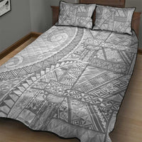 Tonga White Sunday Quilt Bed Set Lotu Tamaiti Ngatu Tribal - Polynesian Pride