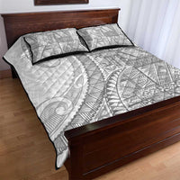 Tonga White Sunday Quilt Bed Set Lotu Tamaiti Ngatu Tribal - Polynesian Pride