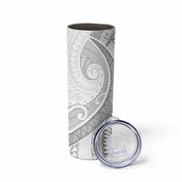 Tonga White Sunday Skinny Tumbler Lotu Tamaiti Ngatu Tribal - Polynesian Pride