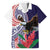 American Samoa Bald Eagle Personalized Family Matching Off The Shoulder Long Sleeve Dress and Hawaiian Shirt Polynesian Teuila Flowers - Polynesian Pride