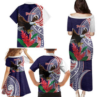 American Samoa Bald Eagle Personalized Family Matching Puletasi and Hawaiian Shirt Polynesian Teuila Flowers - Polynesian Pride