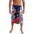 American Samoa Bald Eagle Personalized Lavalava Polynesian Teuila Flowers - Polynesian Pride