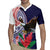 American Samoa Bald Eagle Personalized Rugby Jersey Polynesian Teuila Flowers - Polynesian Pride