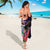 American Samoa Bald Eagle Personalized Sarong Polynesian Teuila Flowers - Polynesian Pride