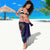 American Samoa Bald Eagle Personalized Sarong Polynesian Teuila Flowers - Polynesian Pride