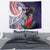 American Samoa Bald Eagle Personalized Tapestry Polynesian Teuila Flowers - Polynesian Pride