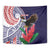 American Samoa Bald Eagle Personalized Tapestry Polynesian Teuila Flowers - Polynesian Pride
