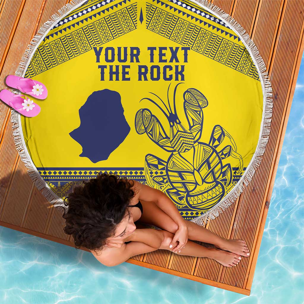 Niue Crab Personalised Beach Blanket Niuean Hiapo Pattern - Polynesian Pride