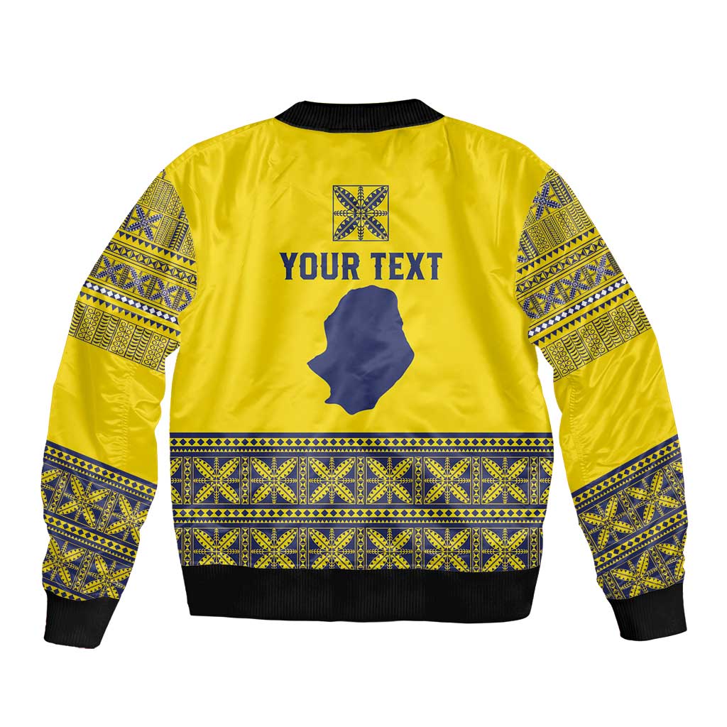 Niue Crab Personalised Bomber Jacket Niuean Hiapo Pattern - Polynesian Pride