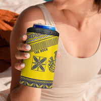 Niue Crab Personalised 4 in 1 Can Cooler Tumbler Niuean Hiapo Pattern - Polynesian Pride
