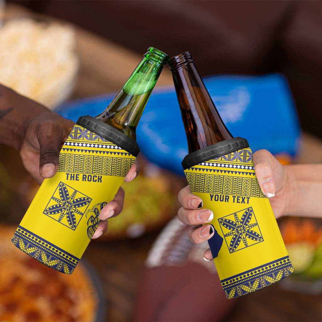 Niue Crab Personalised 4 in 1 Can Cooler Tumbler Niuean Hiapo Pattern - Polynesian Pride