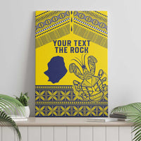 Niue Crab Personalised Canvas Wall Art Niuean Hiapo Pattern - Polynesian Pride