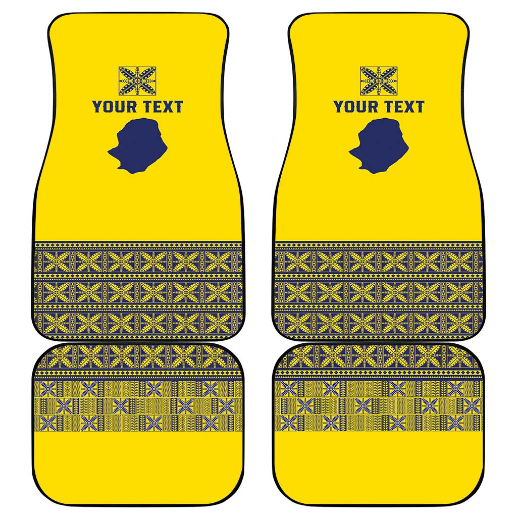 Niue Crab Personalised Car Mats Niuean Hiapo Pattern - Polynesian Pride