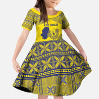 Niue Crab Personalised Family Matching Off The Shoulder Long Sleeve Dress and Hawaiian Shirt Niuean Hiapo Pattern - Polynesian Pride