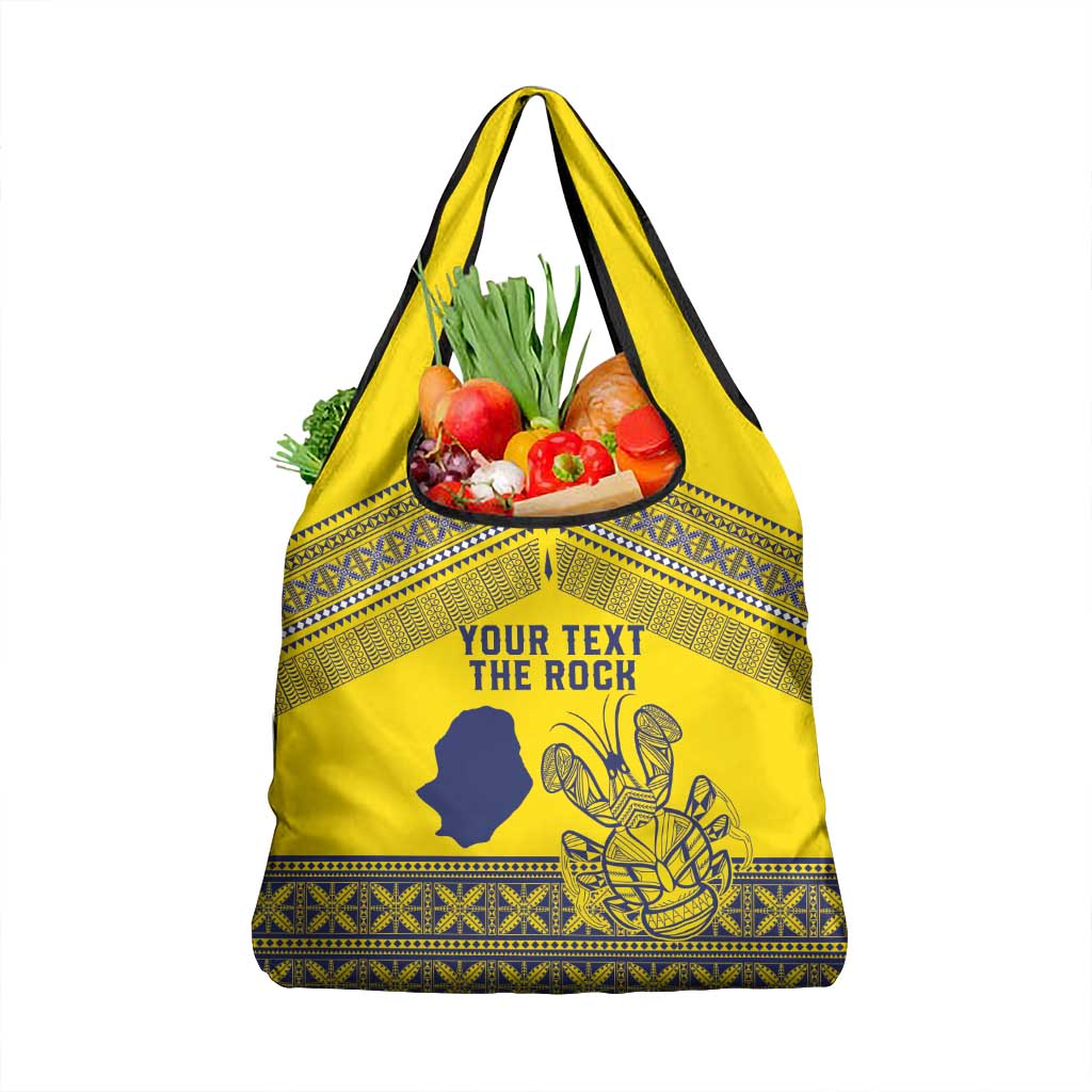 Niue Crab Personalised Grocery Bag Niuean Hiapo Pattern - Polynesian Pride