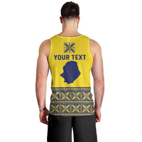 Niue Crab Personalised Men Tank Top Niuean Hiapo Pattern - Polynesian Pride