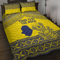 Niue Crab Personalised Quilt Bed Set Niuean Hiapo Pattern - Polynesian Pride
