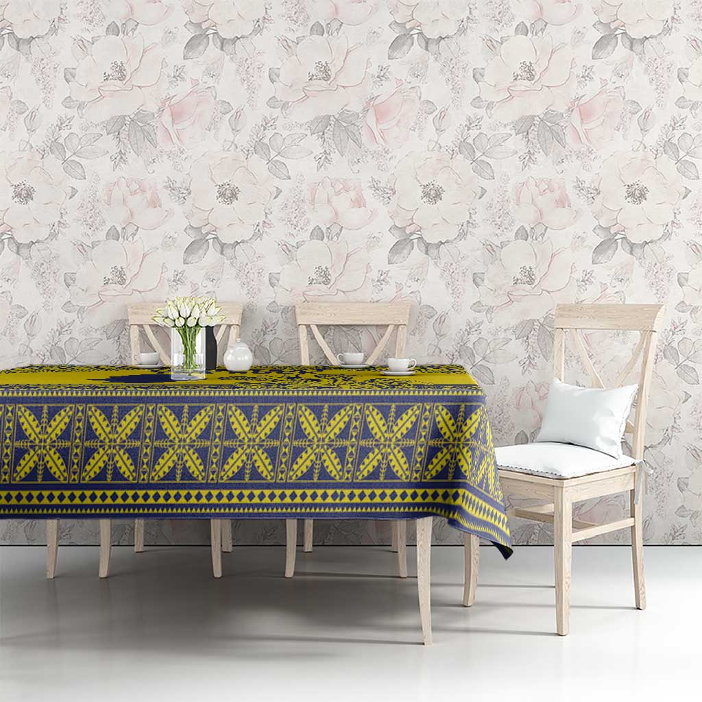 Niue Crab Personalised Tablecloth Niuean Hiapo Pattern - Polynesian Pride