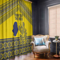 Niue Crab Personalised Window Curtain Niuean Hiapo Pattern - Polynesian Pride