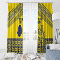 Niue Crab Personalised Window Curtain Niuean Hiapo Pattern - Polynesian Pride