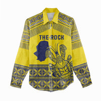 Niue Crab Personalised Women Casual Shirt Niuean Hiapo Pattern - Polynesian Pride