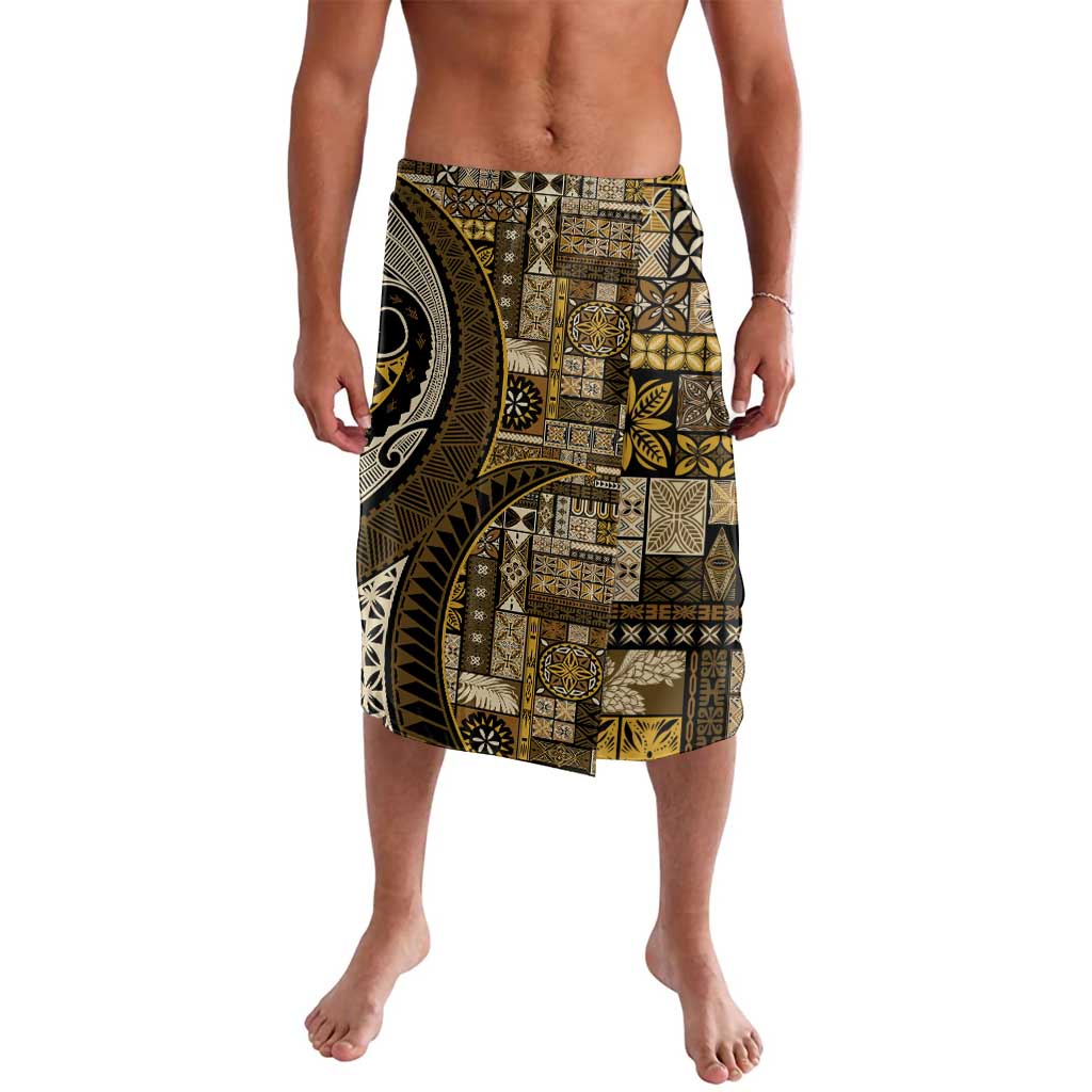 Vintage Samoa Siapo Mamanu Lavalava Gold Samoan Tapa Motif - Polynesian Pride