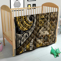 Vintage Samoa Siapo Mamanu Quilt Gold Samoan Tapa Motif - Polynesian Pride