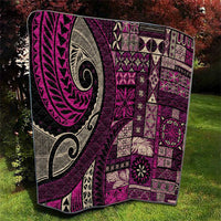 Vintage Samoa Siapo Mamanu Quilt Pink Samoan Tapa Motif - Polynesian Pride