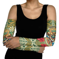 Hawaii Tiki Mask Personalized Arm Sleeves Mele Kalikimaka i Iulai!