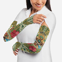 Hawaii Tiki Mask Personalized Arm Sleeves Mele Kalikimaka i Iulai!